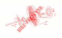 Front wheel, spokes voor MOTO GUZZI T3 e Derivati Calif./T4/Pol./CC/PA 1985