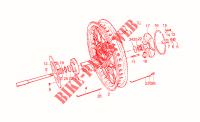 Rear wheel, spokes voor MOTO GUZZI T3 e Derivati Calif./T4/Pol./CC/PA 1982