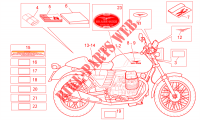 Decal and plate set voor MOTO GUZZI V7 Cafè 2009