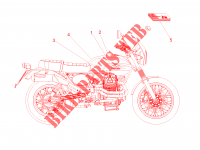 Decal and plate set voor MOTO GUZZI V7 II Stornello ABS 2016