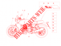 Decal and plate set voor MOTO GUZZI V7 Stone 2015